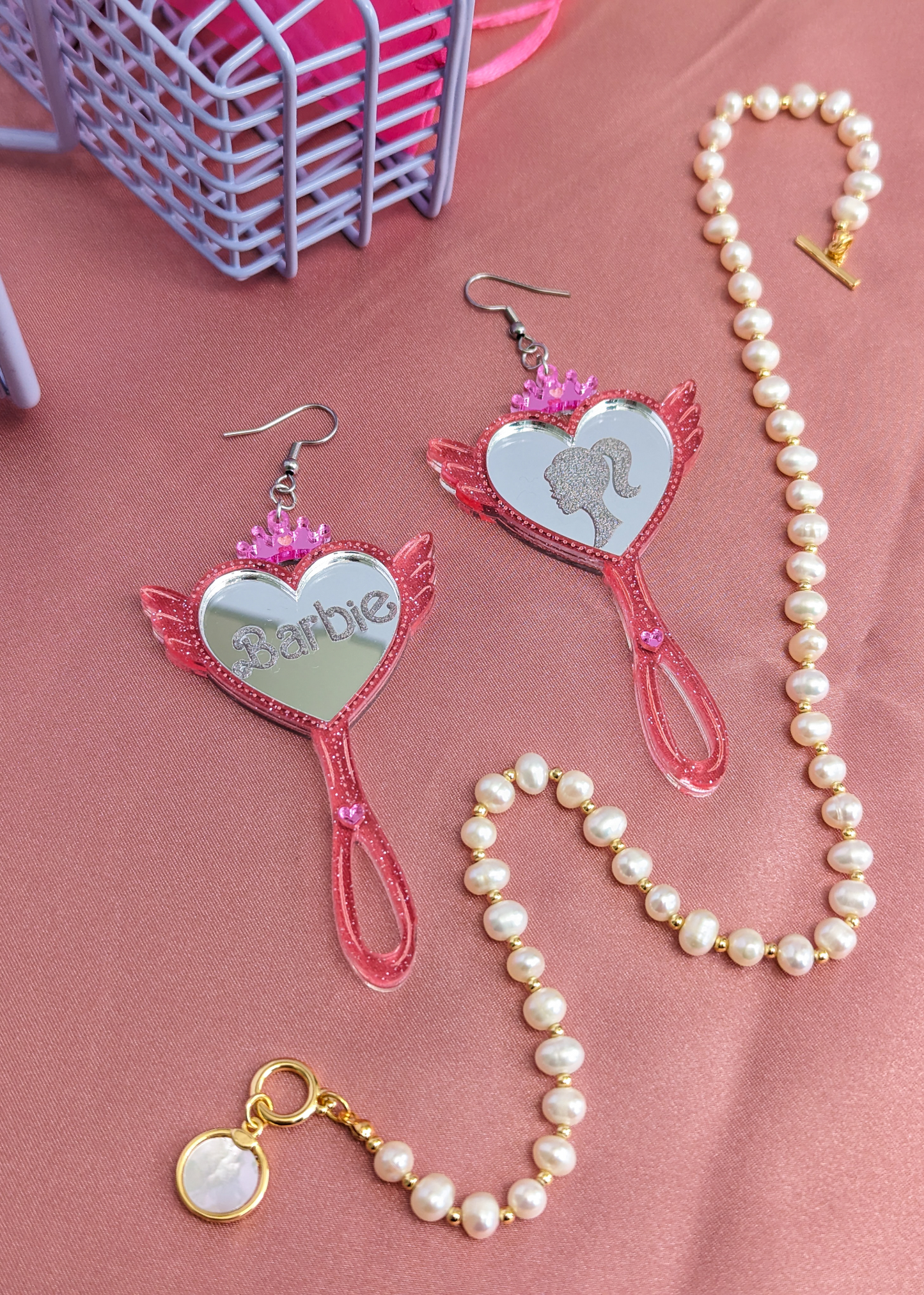 Handheld Mirror Earrings